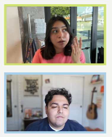 Ireene and Jacob on a virtual call